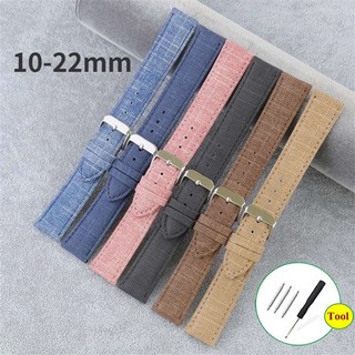 Dây Đồng Hồ Đeo Tay Thời Trang Bằng Denim Mềm 10 / 12 / 14 / 16 / 18 / 20 / 22mm