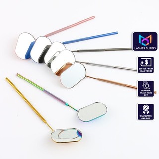 Gương soi mi LASHES SUPPLY đa chức năng thiết kế có tay cầm dài để kiểm tra các dụng cụ ghép nối mi giả