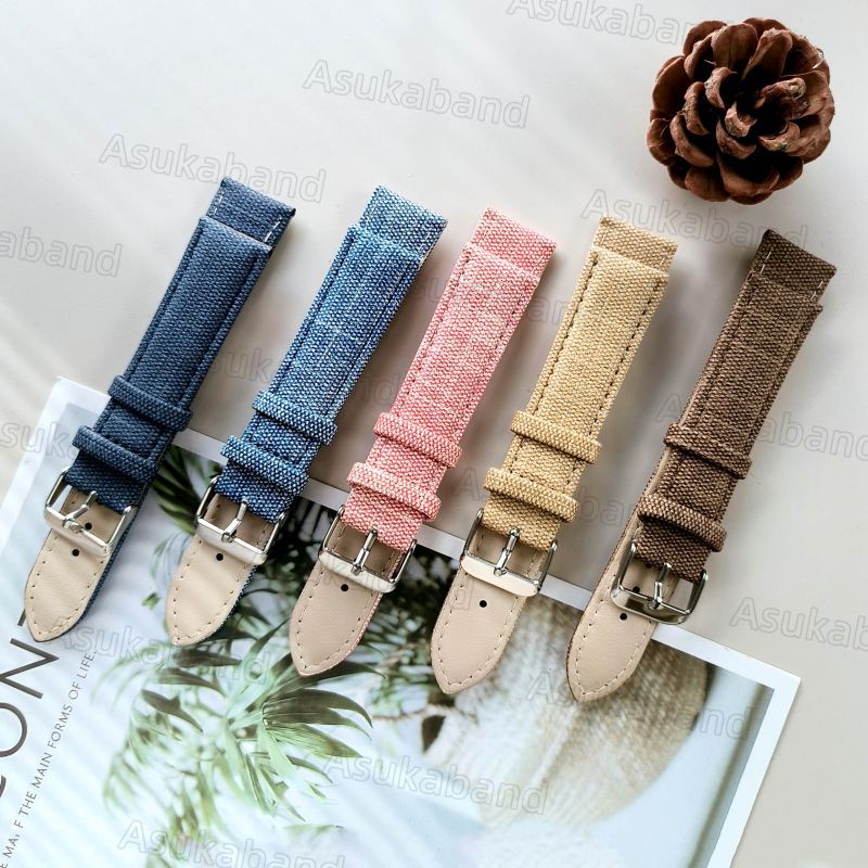 Dây Đồng Hồ Đeo Tay Y2K 10mm 12mm 14mm 16mm 18mm 20mm 22mm Chất Liệu Denim Phong Cách Cổ Điển Cho Nữ