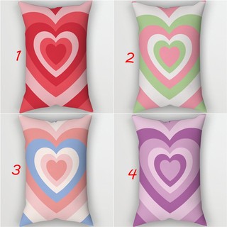 Vỏ gối bằng vải polyester hình chữ nhật tình yêu đầy màu sắc Yêu bạn mãi mãi Ngày lễ tình nhân In một mặt Sofa Vỏ gối trang trí nhà (Không có lõi gối)