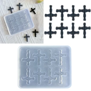 MỘT Silicon Rỗng Shaker Chất Làm Đầy Khuôn Quicksand Chất Liệu Làm Đầy Khuôn Nhựa Khuôn Silicon Thánh Giá Cho Trang Sức Maki