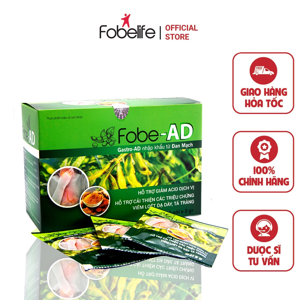 Gói uống giảm trào ngược dạ dày thực quản 5 phút, hết cảm giác buồn nôn ợ chua, ợ nóng | Fobe Ad