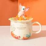 Graby2025 Sáng Tạo Starbucks Cup Fox Gốm Cốc Thu Đông Rừng Cà Phê Lá Phong Acorn Cốc Sữa Cáo Dễ Thương Sóc Cốc Trang Trí Hộ Gia Đình Cốc Nước [Giá Trị CP Tuyệt Vời] — ảnh 3