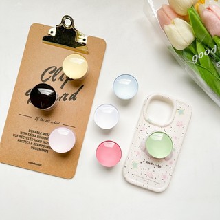 Giá Đỡ Điện Thoại Hình Tròn Bằng Kính Màu Trơn Tiện Dụng
