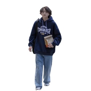 Áo hoodie nỉ in chữ phong cách đường phố có mũ trùm đầu