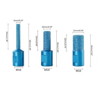 Pealike Professional 100 Máy mài góc Dụng cụ khắc 3 đầu mài Giao diện ren cho vật liệu giòn cứng