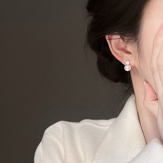 MEOWU Bông Tai Đính Pearl Gold Silver Phong Cách Hàn Quốc Độc Đáo Thời Trang Cho Nữ