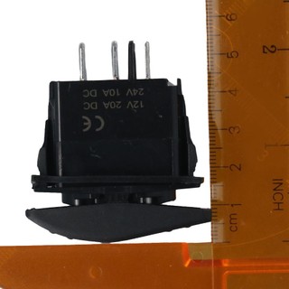 POCKETN Marine Rocker Switch, ON / / ON Công tắc bật tắt chống nước, Hạng nặng 6PIN 3 vị trí Đen 12V Du thuyền Công tắc thuyền