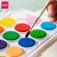 Màu nước dạng nén Deli 8 12 21 màu phiên bản mới Water color kèm cọ vẽ chuyên nghiệp