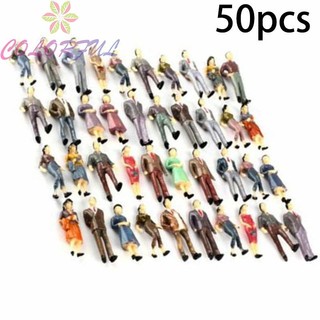 【COLORFUL】Model People Figures 1:50 Scale Landscape Color Pose Placement Display Plastic