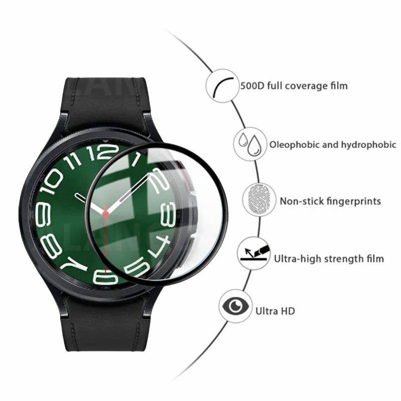 3 Bộ Phim Cong Cho Samsung Galaxy Watch 6 40mm 44mm Bảo Vệ Màn Hình Cho Đồng Hồ 6 Cổ Điển 47mm 43mm