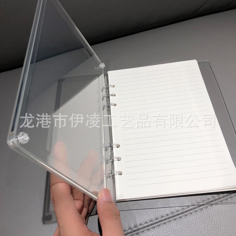 Sq2 Hot Sanrio POCHACCO Genshin Shin-chan Acrylic Trong Suốt Lắc A5 notebook A7 Lá Rời Sổ Tay DIY Tấm Acrylic