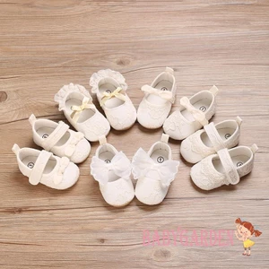 Giày Công Chúa Đế Mềm Chống Trượt Thêu Hoa Xinh Xắn Cho Bé Gái