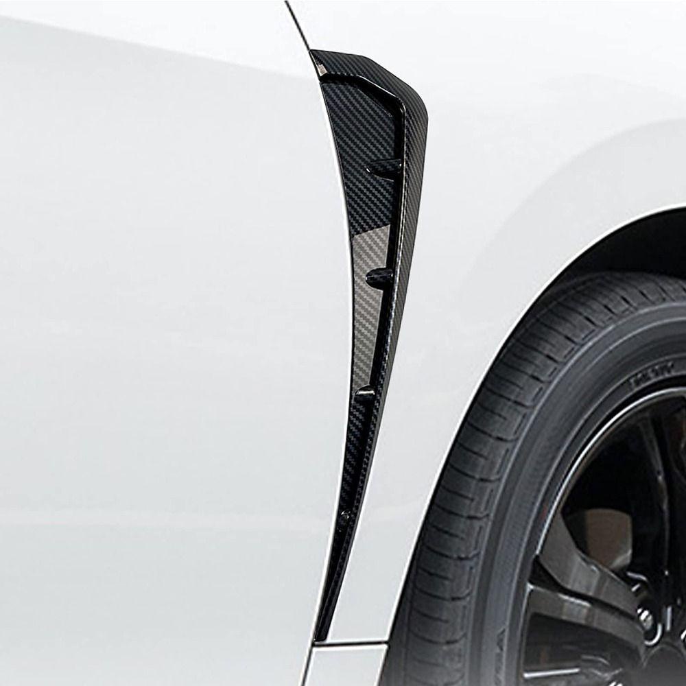 FENDER [Còn hàng] NATURALHM 2 CÁI Chắn bùn ô tô Lỗ thông hơi bên lưới tản nhiệt Cánh lướt gió lưu lượng không khí Lỗ hút gió màu đen