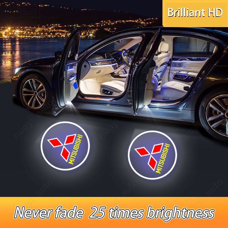 Đèn LED Chiếu Laser Chào Mừng Gắn Cửa Xe Hơi Mitsubishi Xpander Delica Pajero Sport L200 Fuso Eclipse Cross Attrage Mirage G4