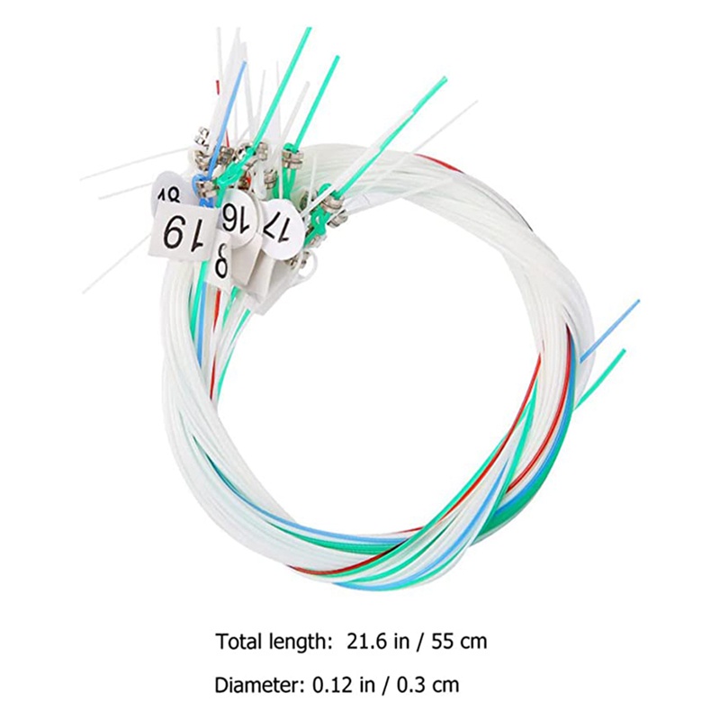Bộ 19 Dây Nylon Dự Phòng Cho Đàn Harp/Đàn Cầm Bảy Dây, Phụ Kiện Nhạc Cụ