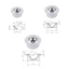 Bánh xe bánh TOPTOOLCX, Bánh xe xoay Mini bằng thép, Bánh ròng rọc CY-H Bánh bi đa năng cho máy móc