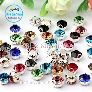 100 Viên Đá Đế S20-5mm Tròn 2D Hạt Pha Lê Đính kết Trang Phục, Làm Phụ Kiện Thời Trang