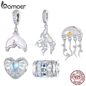 Hạt charm BAMOER hình sứa biển bằng bạc 925