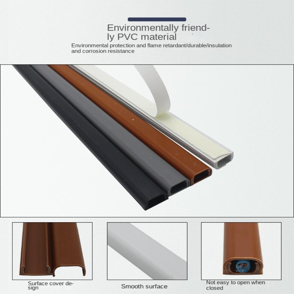 SNUGHOUSE Vỏ dây vuông tự dính, che khuyết điểm cáp, quản lý khe cắm dây điện bền chống đùn ngoài trời