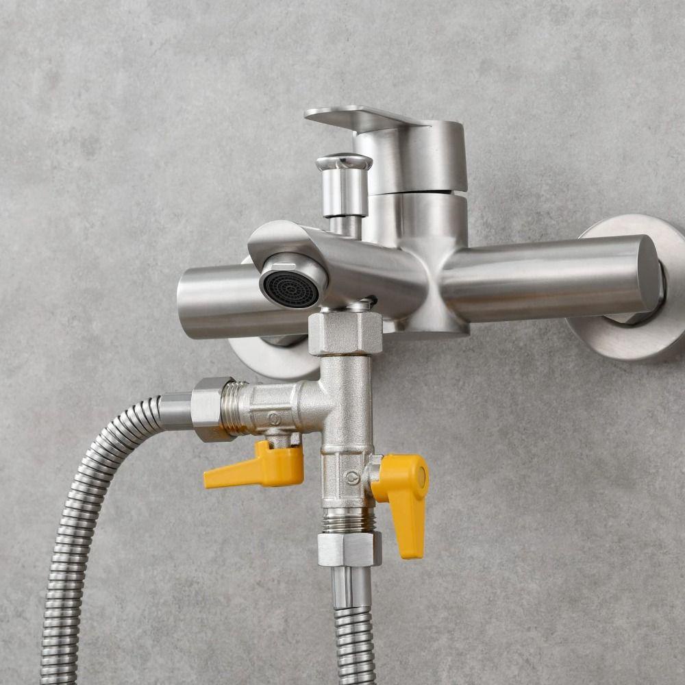 Van chuyển đổi vòi hoa sen ESSENCEH, Bộ chuyển đổi nước bằng đồng thau G1 / 2 ", Bộ chuyển đổi 3 chiều Đầu vòi hoa sen và vòi hoa sen