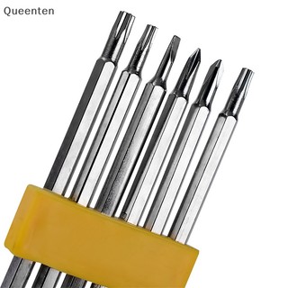 Queenten 7 Chiếc Tua Vít Từ Tính Hình Đặc Biệt An Ninh Tamper Chống Khoan Mũi Lầu Năm Góc Torx Tua Vít Bit Dụng Cụ Cầm Tay Phẳng QT