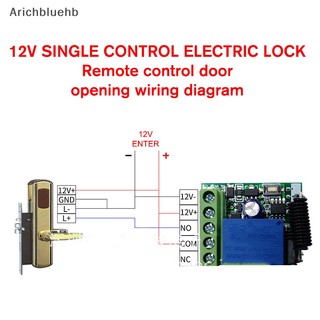 < Arichbluehb > Điều khiển từ xa không dây 433Mhz EV1527 Bộ phát mã học tập 2 botton 12V 10A Bộ thu rơle RF đang được bán