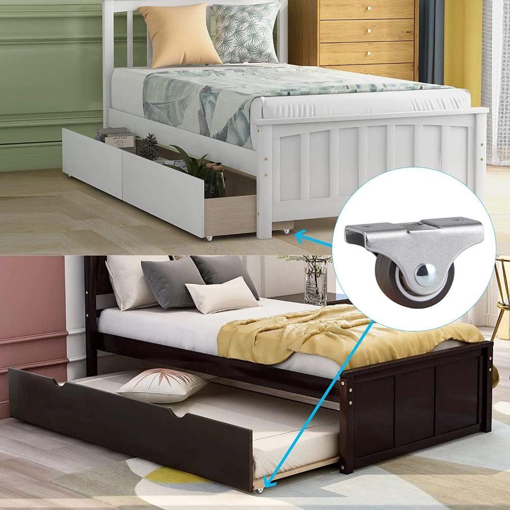 MONOSTYLE 4 Vòng bi im lặng, Bánh xe bánh cố định Mini 1 '', Bộ bánh xe nội thất bền bỉ Bộ tủ