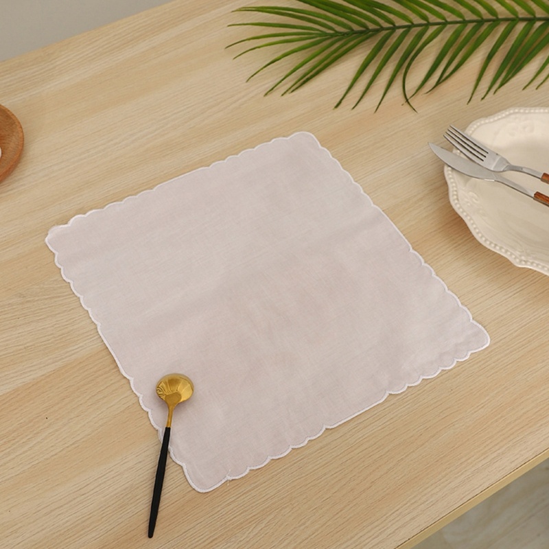 Khăn ăn tay vuông bằng cotton, dễ giặt, tiện lợi khi di chuyển