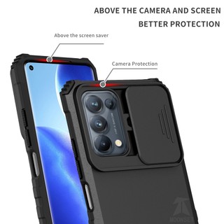 Ốp Điện Thoại Siêu Mỏng Chống Sốc Có Thanh Trượt Bảo Vệ Camera Cho OPPO Reno 5 4G / 5G