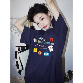 Áo Thun Tay Ngắn Chất Liệu 100% Cotton Cao Cấp Thời Trang Theo Phong Cách Hàn Quốc Cho Nữ
