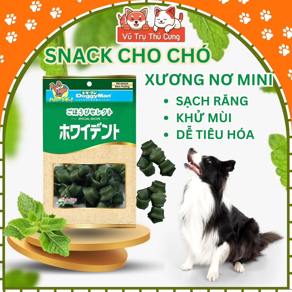 Xương gặm cho Chó DoggyMan giúp làm sạch răng, thơm miệng, tốt cho tiêu hóa (10 Nơ Xanh)