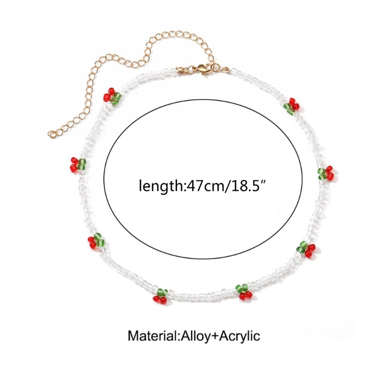Dây chuyền thời trang Hàn Quốc K-pop hoa anh đào với chocker hạt trong suốt, phù hợp dự tiệc