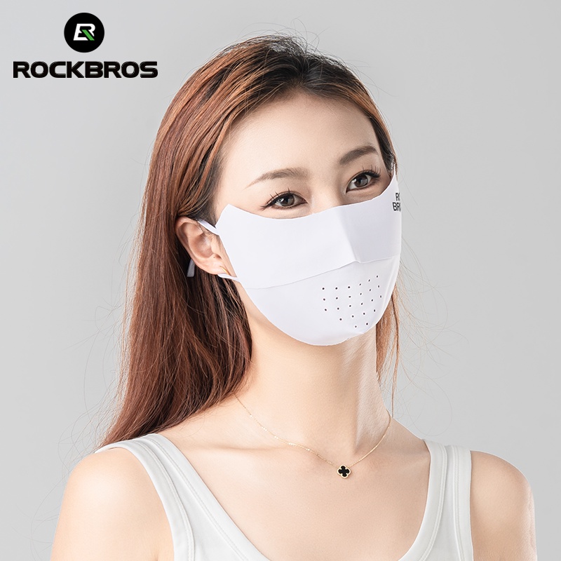 Mặt nạ đi xe đạp Rockbros UV Ice Silk có thể điều chỉnh thoáng khí Mặt nạ liền mạch có thể giặt được