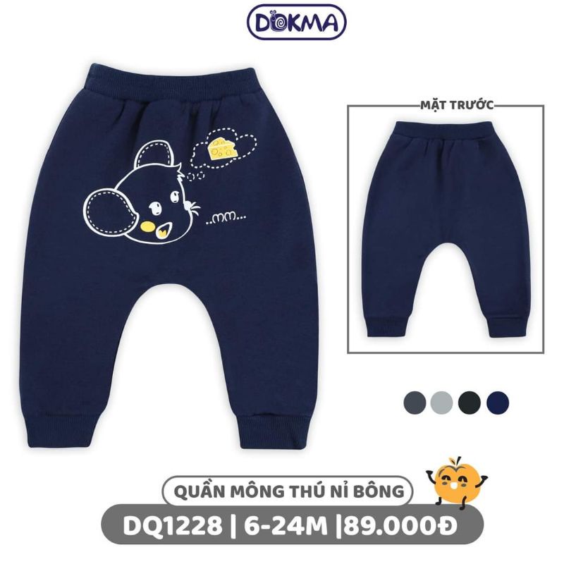 (7-12kg) Quần Nỉ Mông Thú In Hình Động Vật Cho Bé Trai Dokma DQ1228 DQ1650