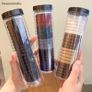 Heasonndiu 20 cái / hộp vòng khăn đóng hộp đàn hồi cao liền mạch màu sắc đơn giản vòng tóc vòng giữ tóc đuôi ngựa dây buộc tóc phụ kiện tóc vn