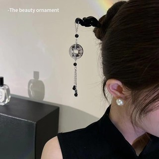 Ink butterfly thư pháp hòa bình khóa tua rua kẹp tóc cổ thanh lịch người phụ nữ kẹp tóc trung quốc mới