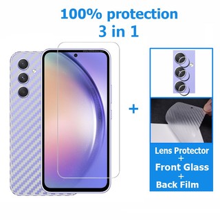 Kính Cường Lực 3 Trong 1 Bảo Vệ Camera Cho Samsung Galaxy A54 5G A14 A13 A54 A34 A71 A51 A53 S23 S22 S21 FE 5G