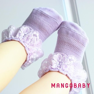 Tất ren MGG-Baby Girls, Vòng chân xù mềm màu trơn cho trẻ sơ sinh, Trẻ nhỏ, 6 tháng đến 5 tuổi, Trắng / Tím / Hồng / Vàng