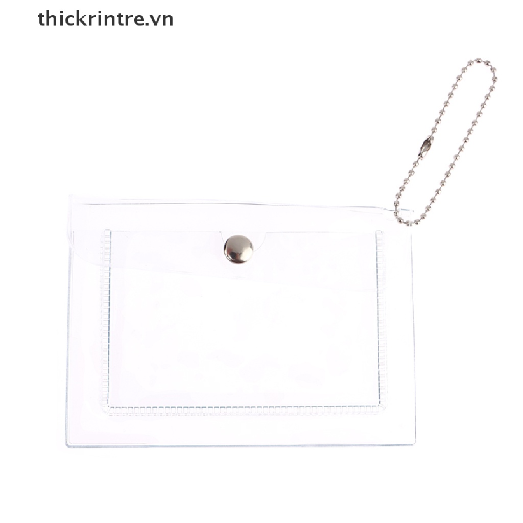 Ví Đựng Thẻ Tín Dụng 1 Ngăn Bằng PVC Trong Suốt Chống Nước Cho Nữ