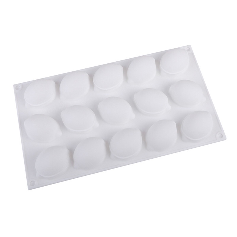 Khuôn silicone 15 Ngăn Tạo Hình Quả Chanh Làm Xà Phòng / chocolate DIY