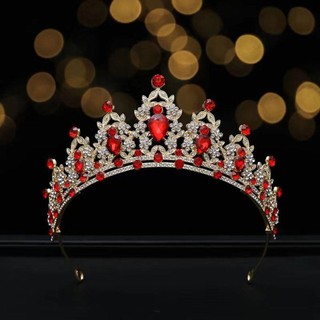 GUADALUPE1 Baroque Pha Lê Tiara Đồ Trang Trí Tóc Cô Gái Thanh Lịch Trang Sức Tóc Hàn Quốc Băng Đô Hợp Kim Đen Kim Cương Giả Vương Miện