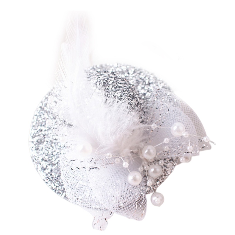 OXXGGKAO Đảng Fascinator Hoa Fascinator Cô Gái Mũ Fascinator Với Lấp Lánh