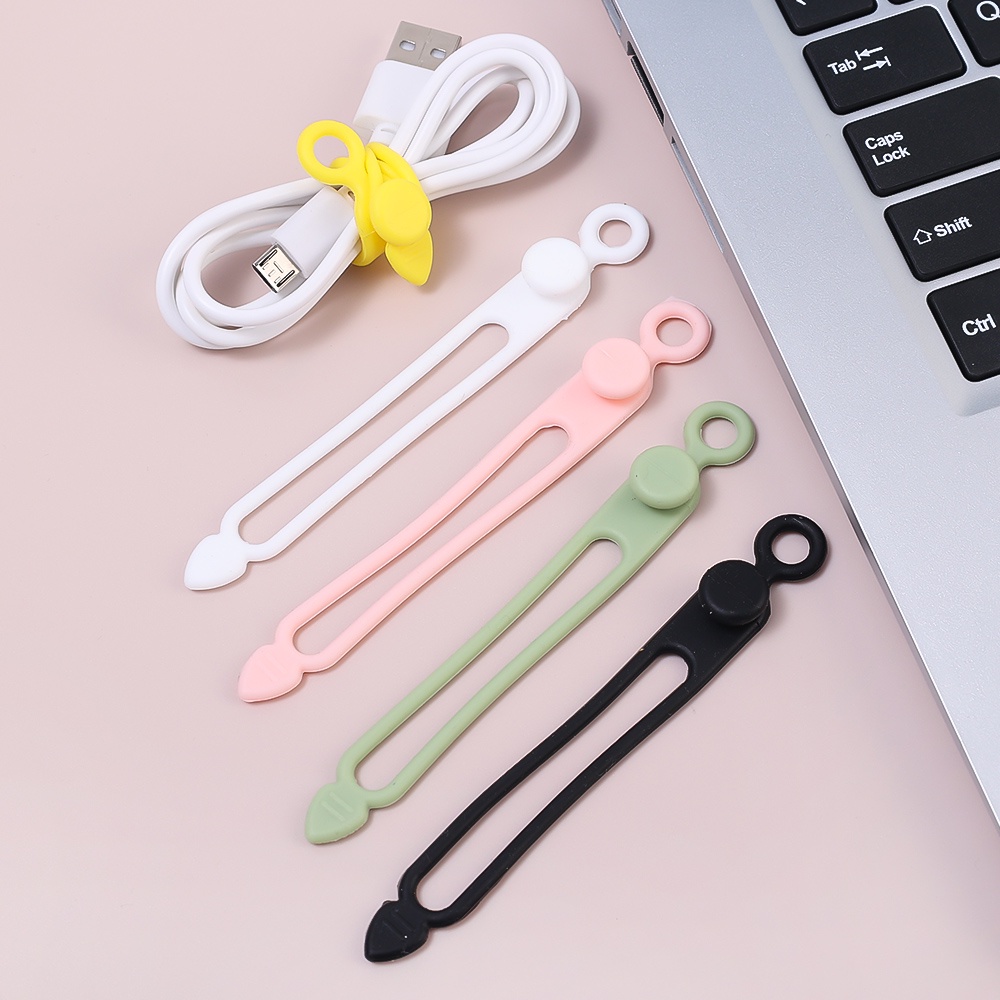 Set 1 / 5 Kẹp Cố Định Dây Cáp Bằng Silicon Hình Nơ Dễ Thương Gọn Gàng Sắp Xếp Gọn Gàng Sắp Xếp Gọn Gàng