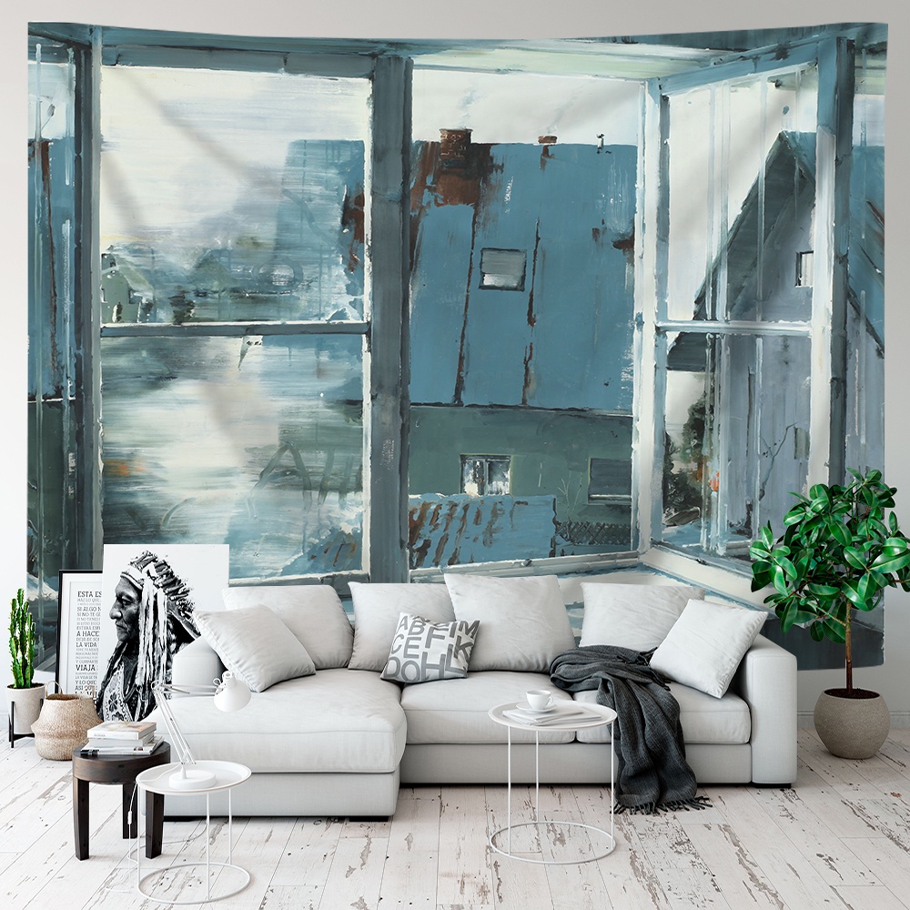 Thảm Treo Tường Kèm Kẹp Chất Liệu Polyester Trang Trí Phòng Ngủ