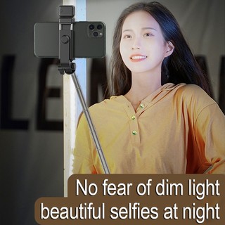 Gậy Chụp Ảnh Selfie Kèm Remote Kiêm Tripod Giá Đỡ Điện Thoại 3 Chân Có Đèn Led Trợ Sáng deerlu08