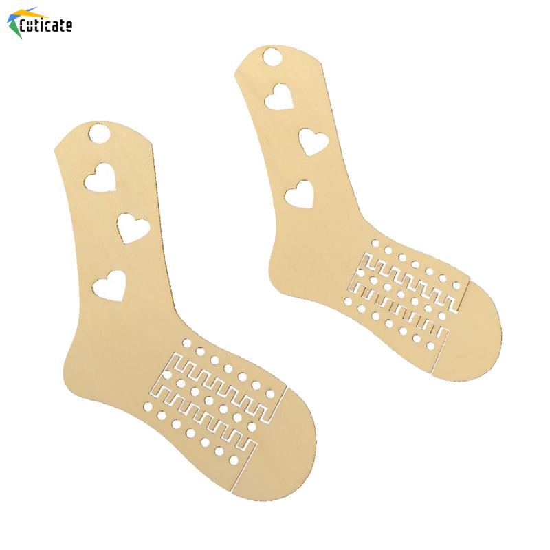 [Cuticate]  Set 4 Dụng Cụ Làm Vớ Đan Len Thủ Công Bằng Gỗ