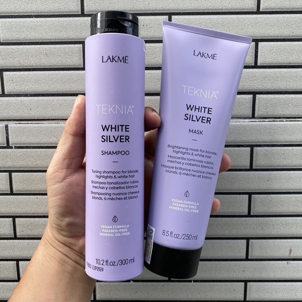 Dầu gội và hấp ủ dành cho tóc Bạch Kim White Silver Lakme Teknia  300ml/250ml - chính hãng