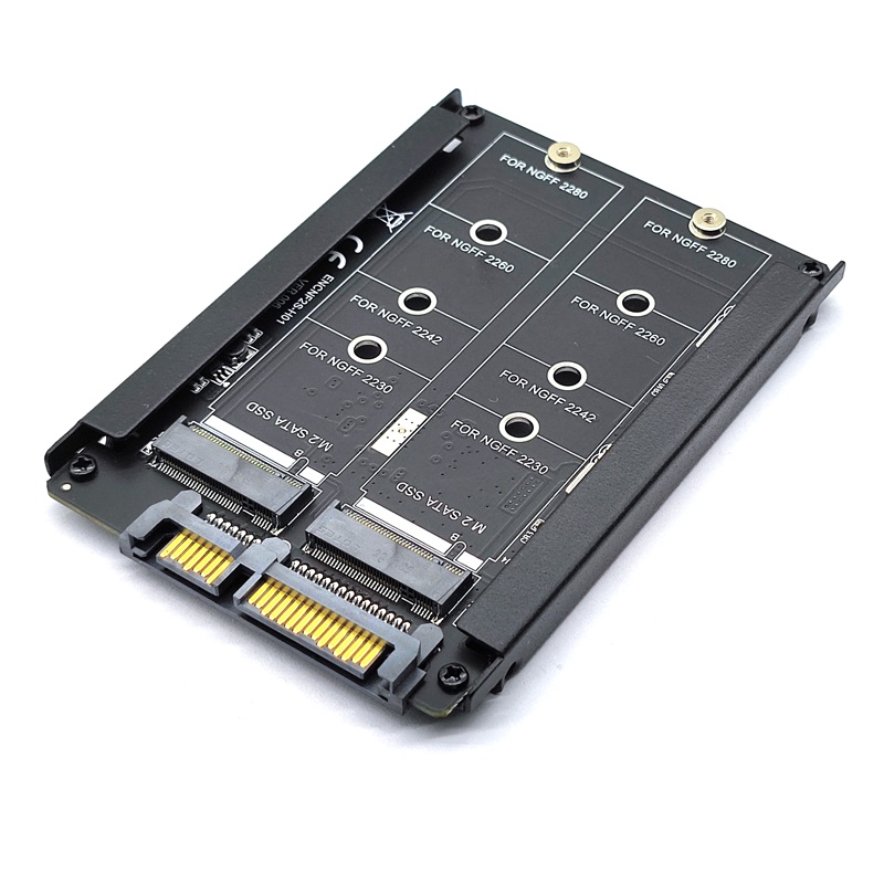 Vỏ kim loại dual b + m key m.2 ngff ssd sang 2.5 sata 6gb card tiếp hợp ...