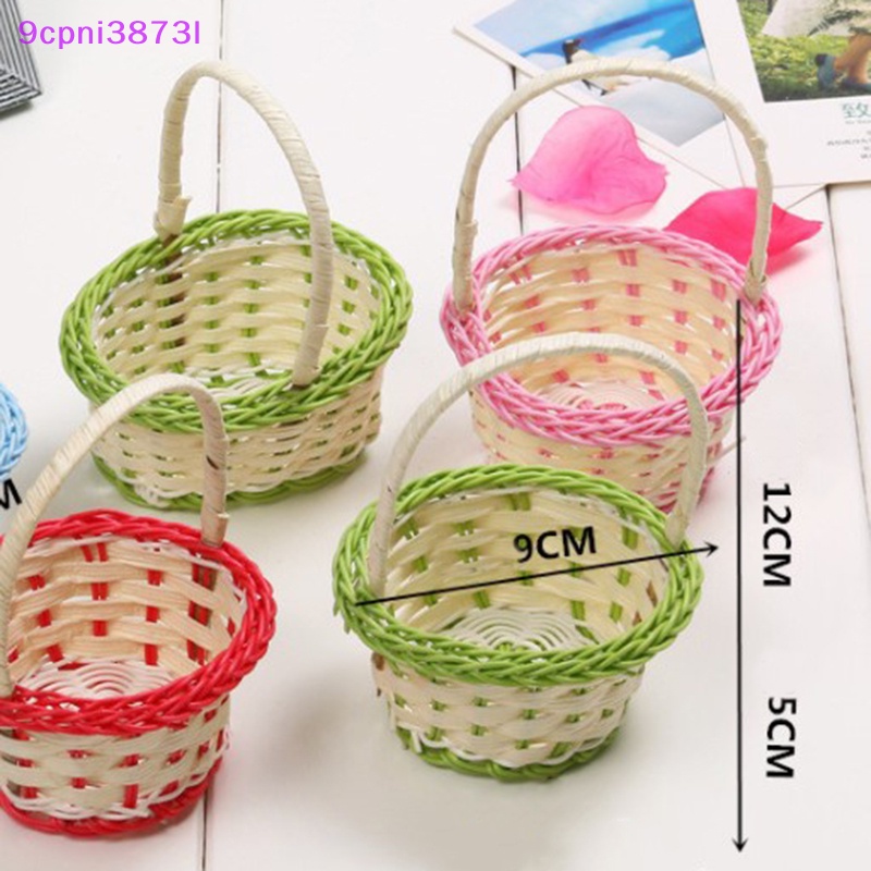 {9cpni3873l} 1 giỏ đựng đồ dệt thủ công Mini Giỏ đựng đồ dệt bằng nhựa ...